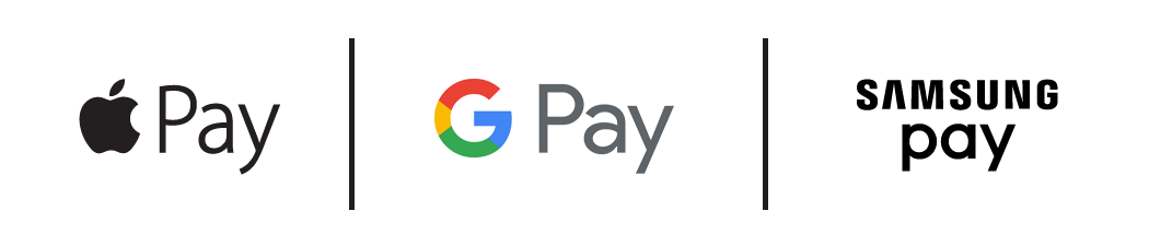 Apply Pay. Google Pay, Samsung Pay