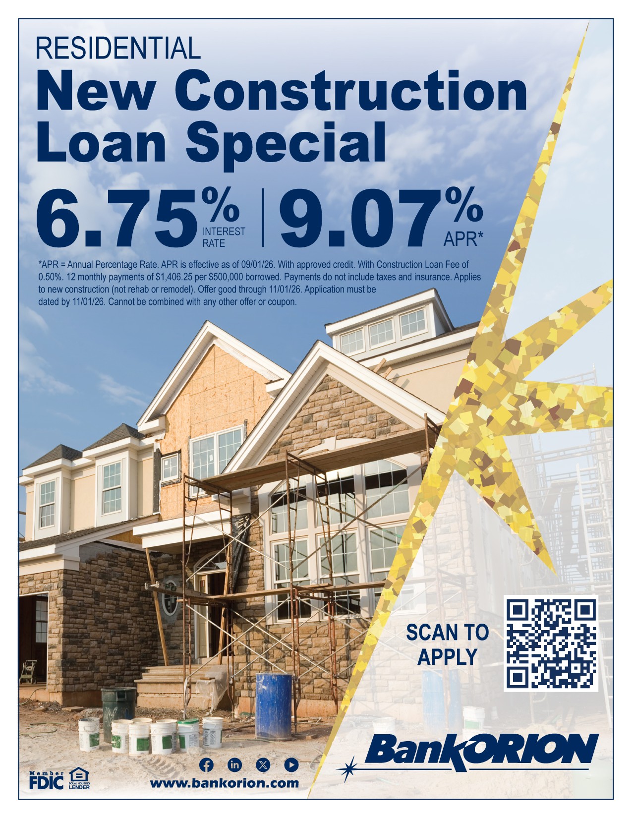 Construction Loan Special Flyer
