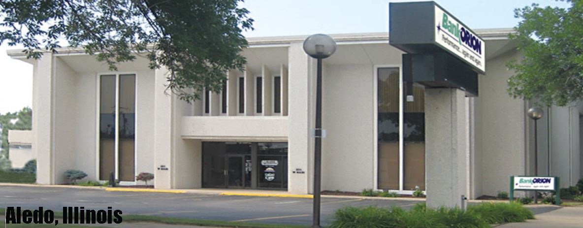 Exterior of BankORION's Aledo branch