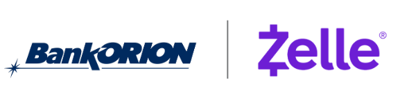 Zelle and BankORION logo
