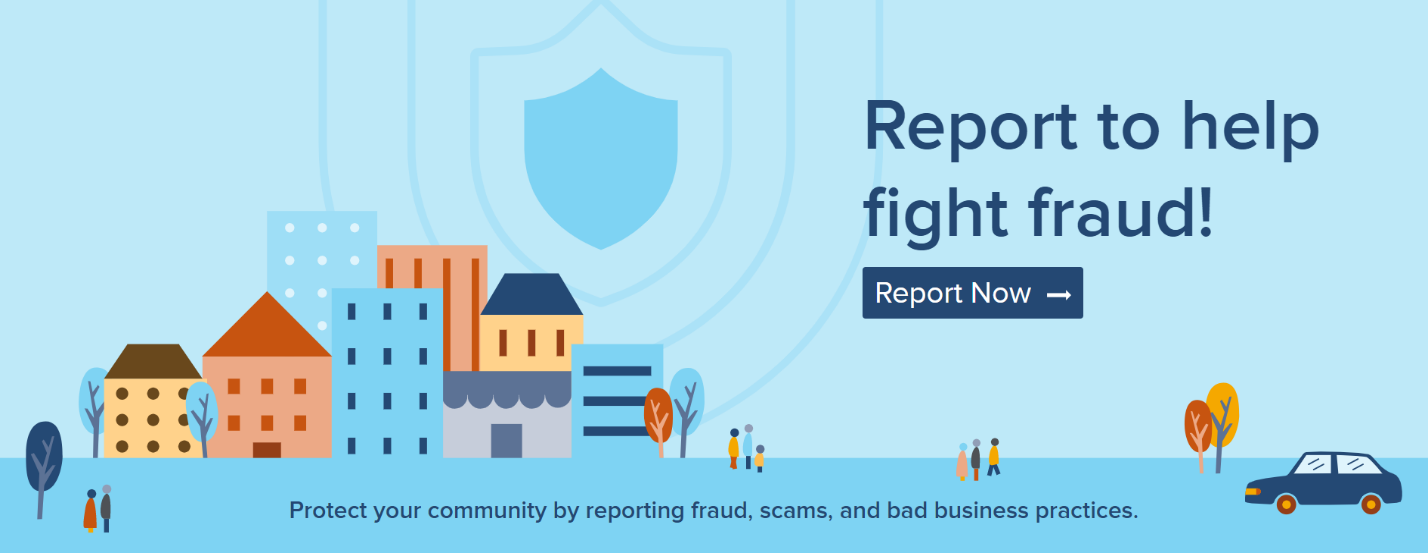 Info Graphic on Reporting Fraud